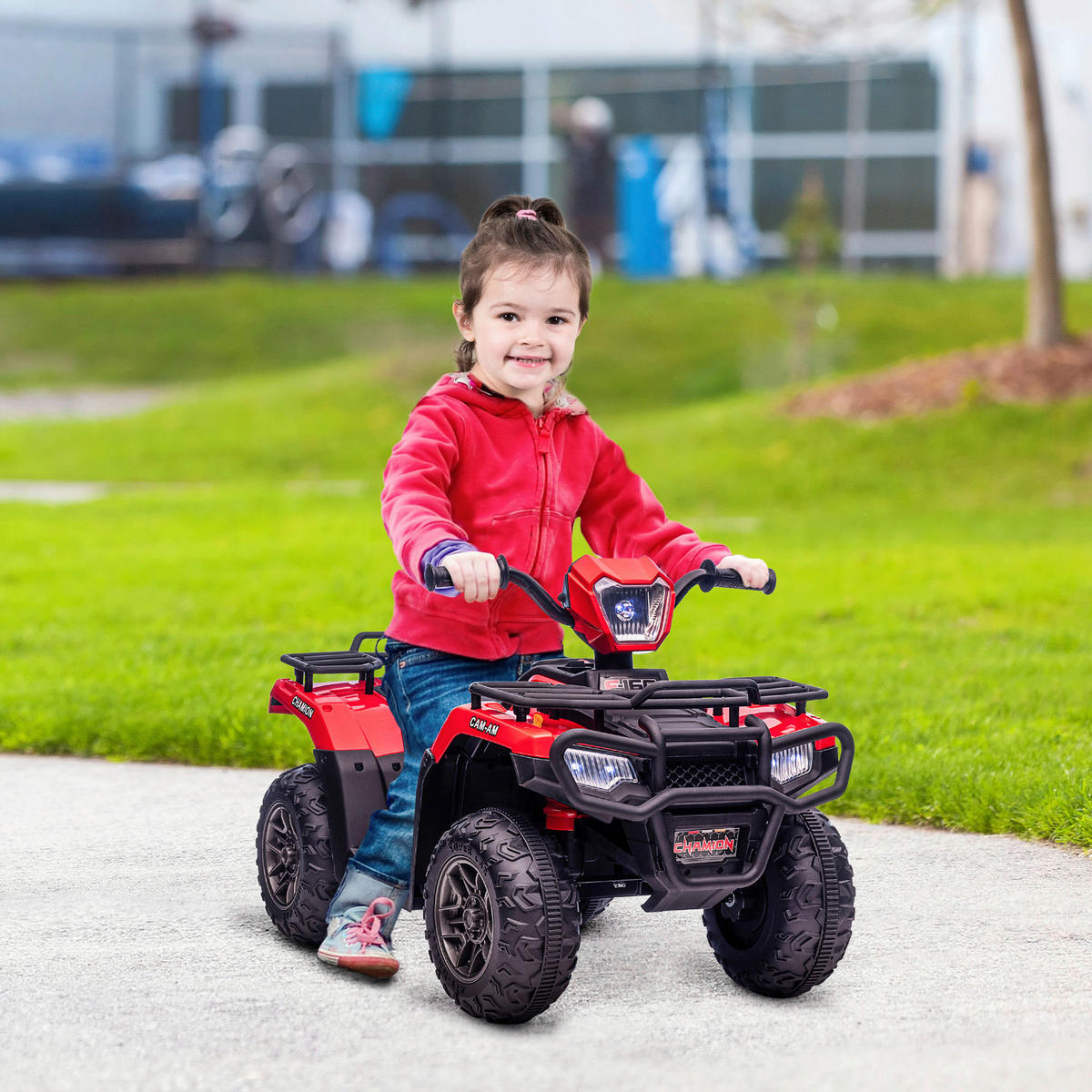 HOMCOM Kinderauto rot B/H/L: ca. 45x88x50 cm Kinderquad - rot/schwarz (50,00/45,00/88,00cm) - HOMCOM