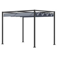 Outsunny Pergola dunkelgrau Stahl B/H/L: ca. 300x222x400 cm Pergola - dunkelgrau (400,00/300,00/222,00cm) - Outsunny
