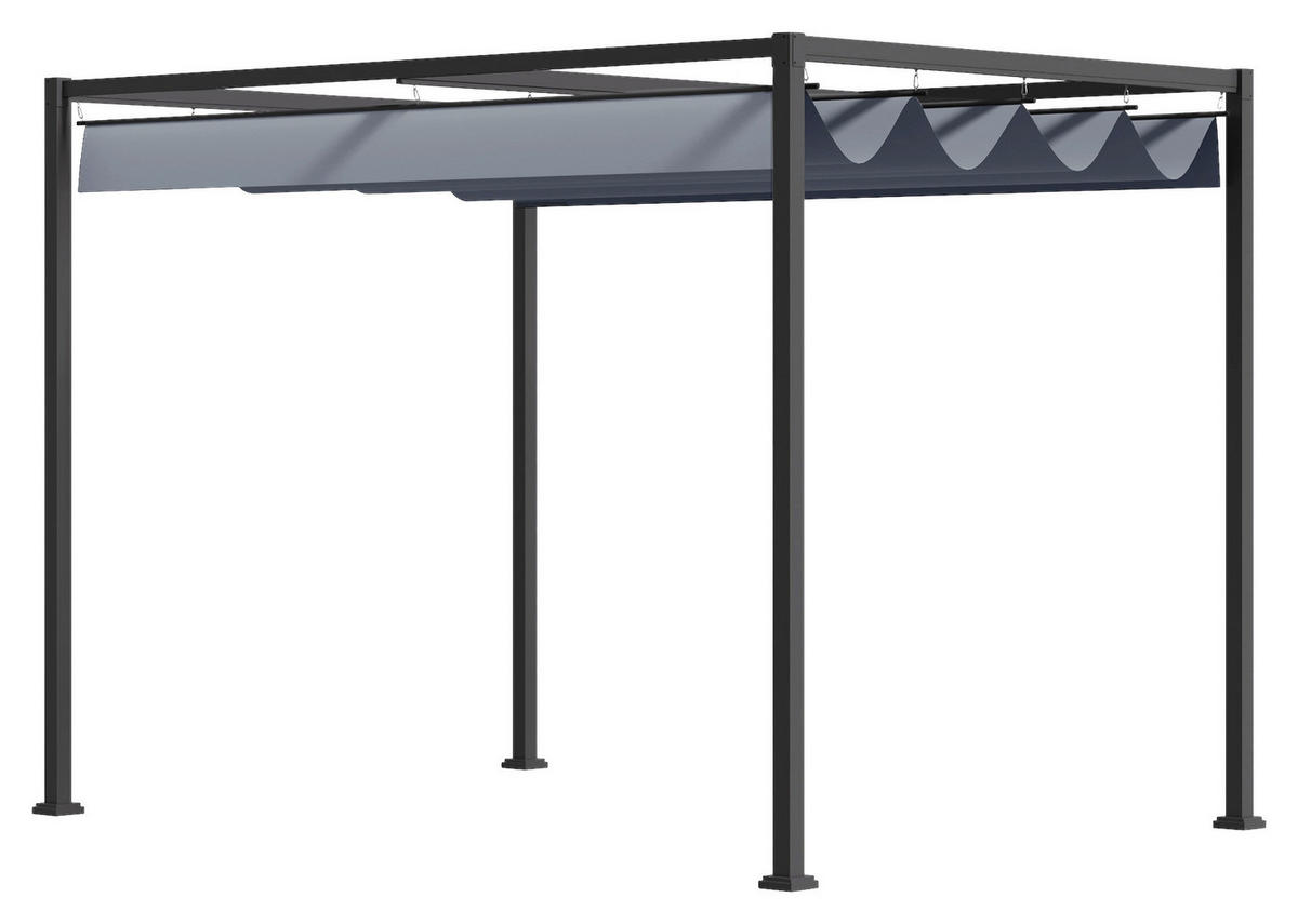 Outsunny Pergola dunkelgrau Stahl B/H/L: ca. 300x222x400 cm Pergola - dunkelgrau (400,00/300,00/222,00cm) - Outsunny