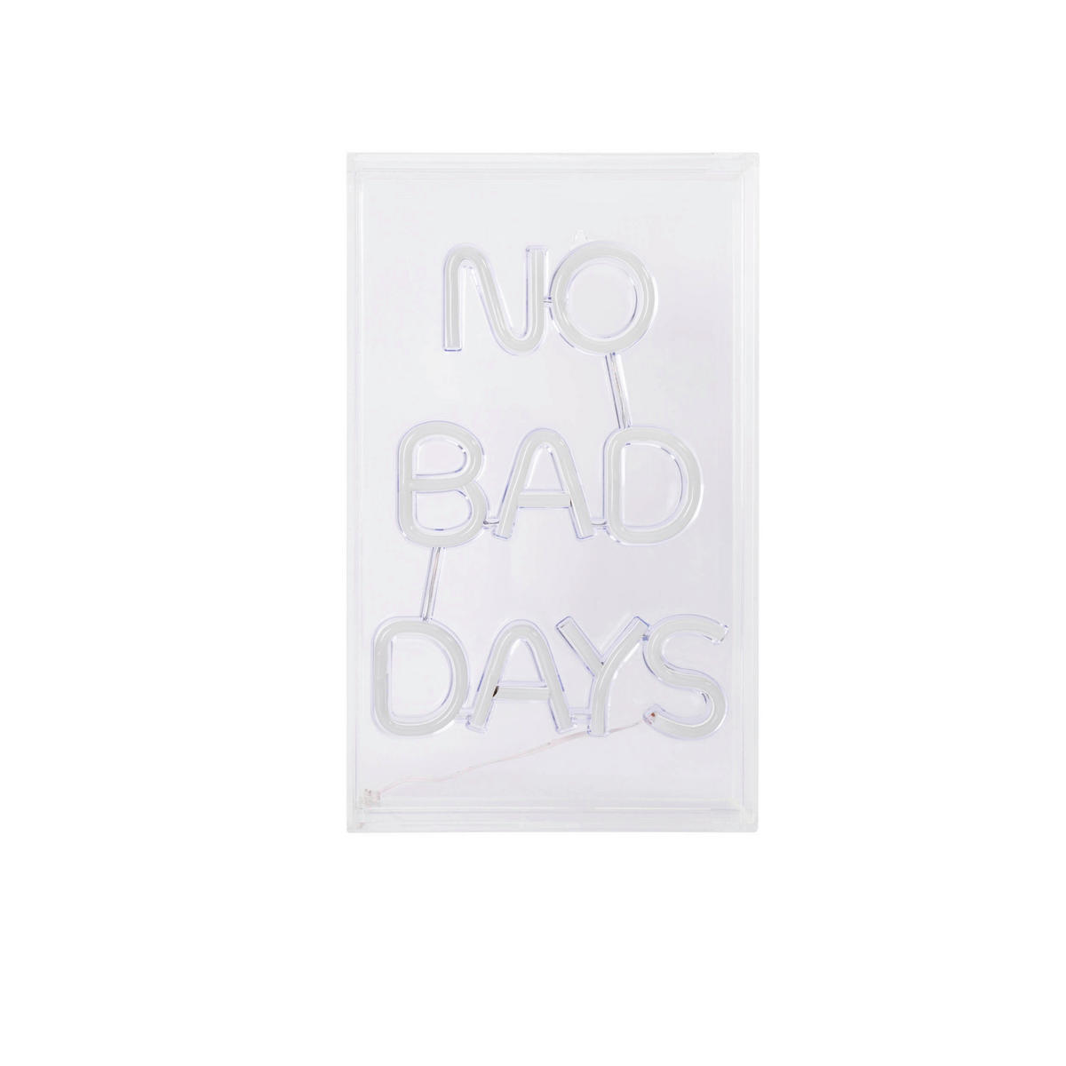 Näve Leuchten LED-Schriftzug klar Kunststoff B/H/T: ca. 18x30x4,7 cm NO BAD DAYS - klar (18,00/30,00/4,70cm) - Näve Leuchten