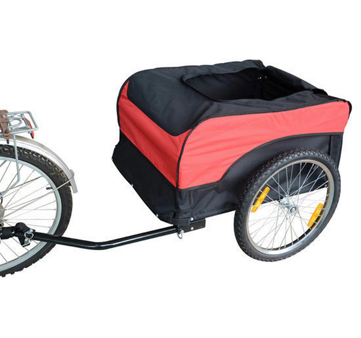 HOMCOM Fahrradanhänger 2 Zoll schwarz schwarz B/H/L: ca. 75x64x135 cm Radtransportanhänger 120401-002 - rot/schwarz (135,00/75,00/64,00cm) - HOMCOM