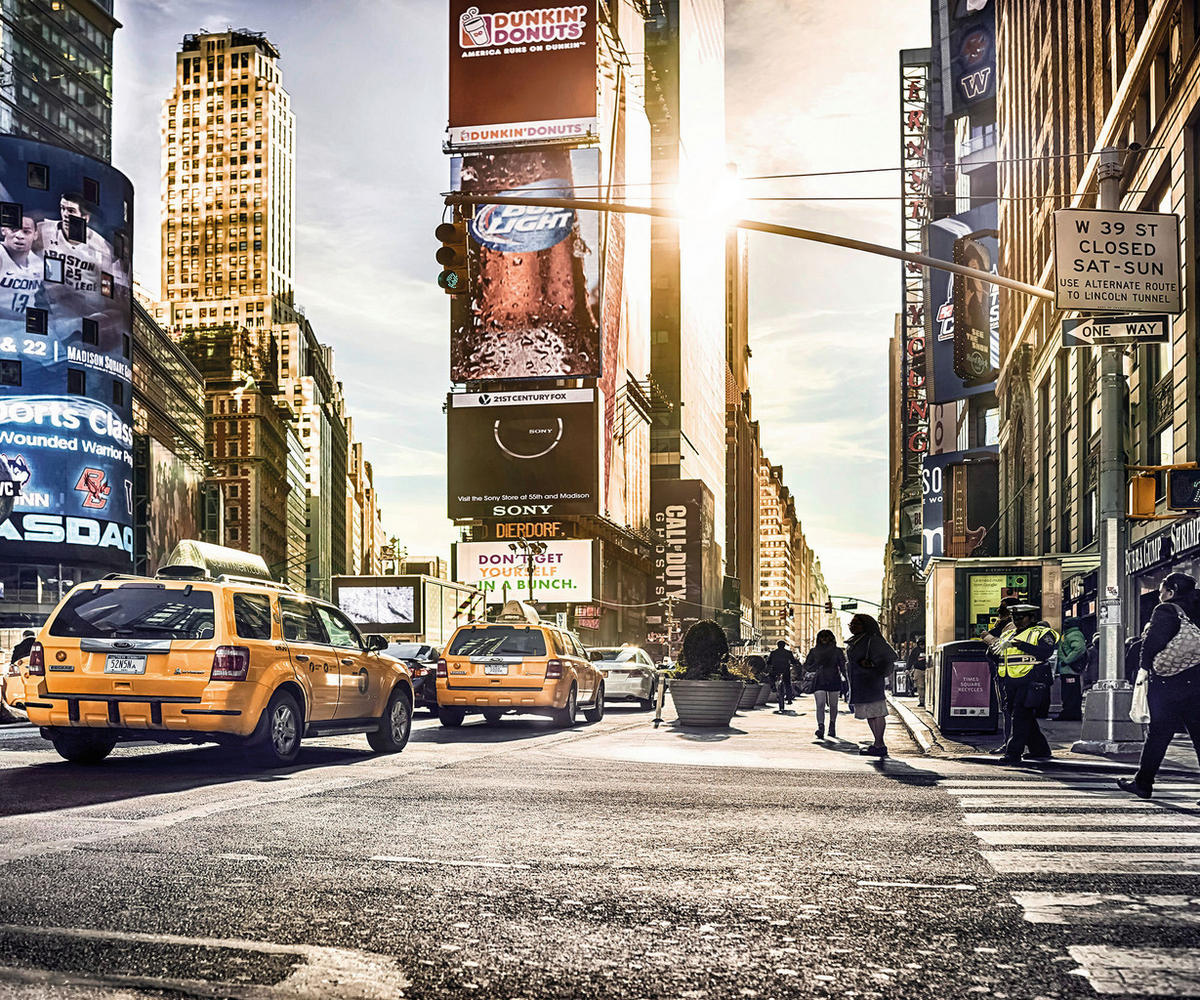 Komar Fototapete Times Square B/L: ca. 300x250 cm Times Square - (300,00/250,00cm) - Komar