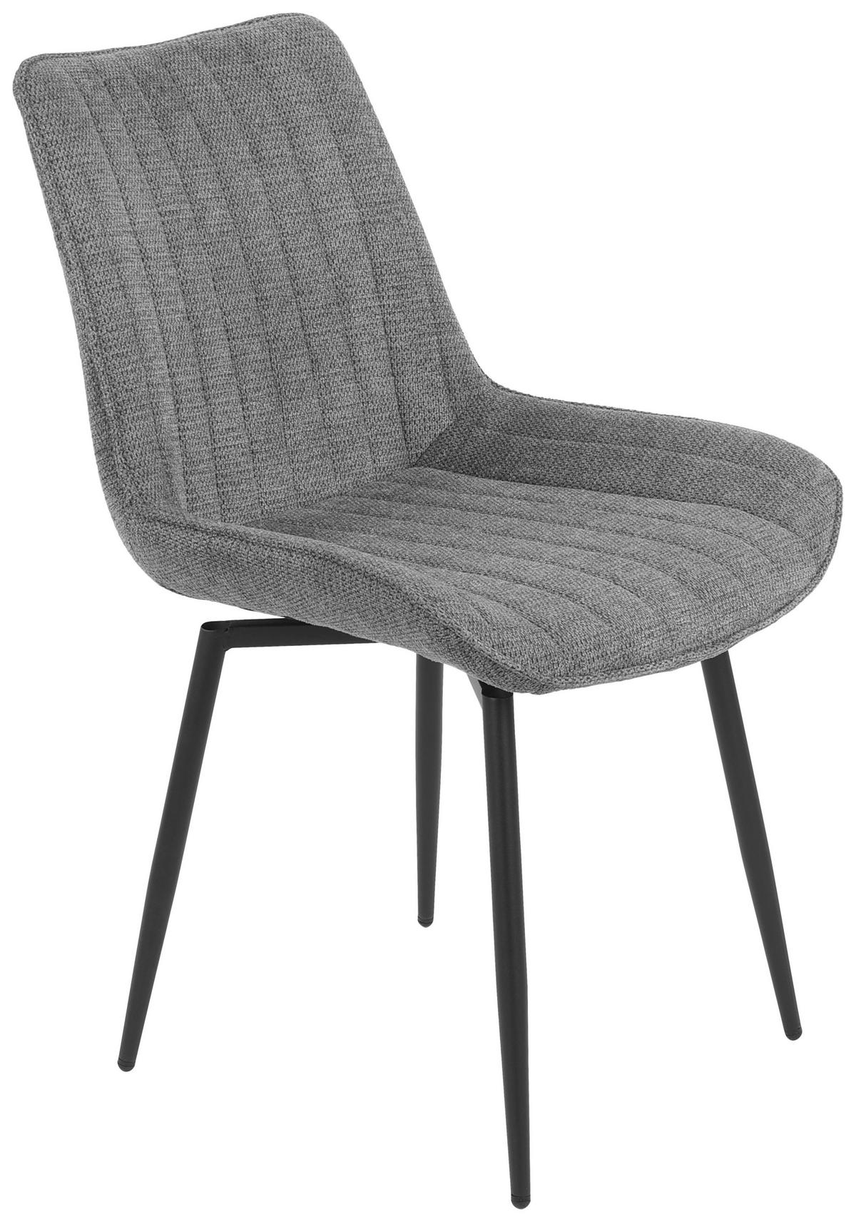 Stuhl Newport, 4er-Set grau Microfaser B/H/T: ca. 54x85x63 cm Newport, 4er-Set - grau (54,00/85,00/63,00cm) - Hela