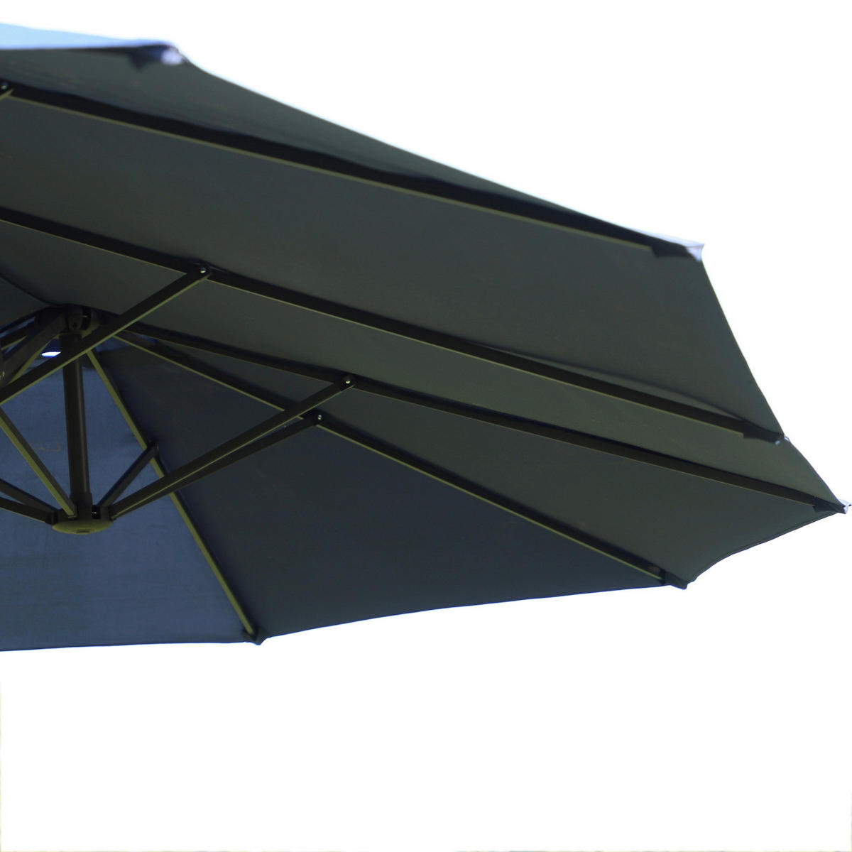 Outsunny Sonnenschirm blau Stahl B/H/L: ca. 270x240x460 cm Sonnenschirm - blau (460,00/270,00/240,00cm) - Outsunny