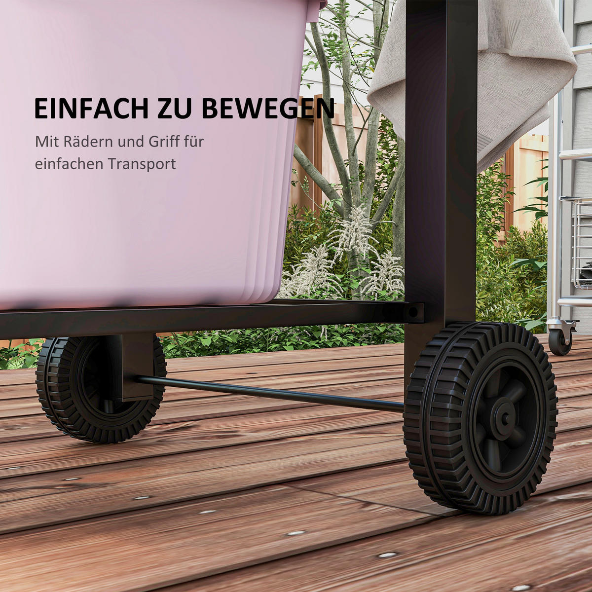 Outsunny Holzkohlegrill Edelstahl B/H/L: ca. 65x108x113 cm Holzkohlegrill - schwarz (113,00/65,00/108,00cm) - Outsunny