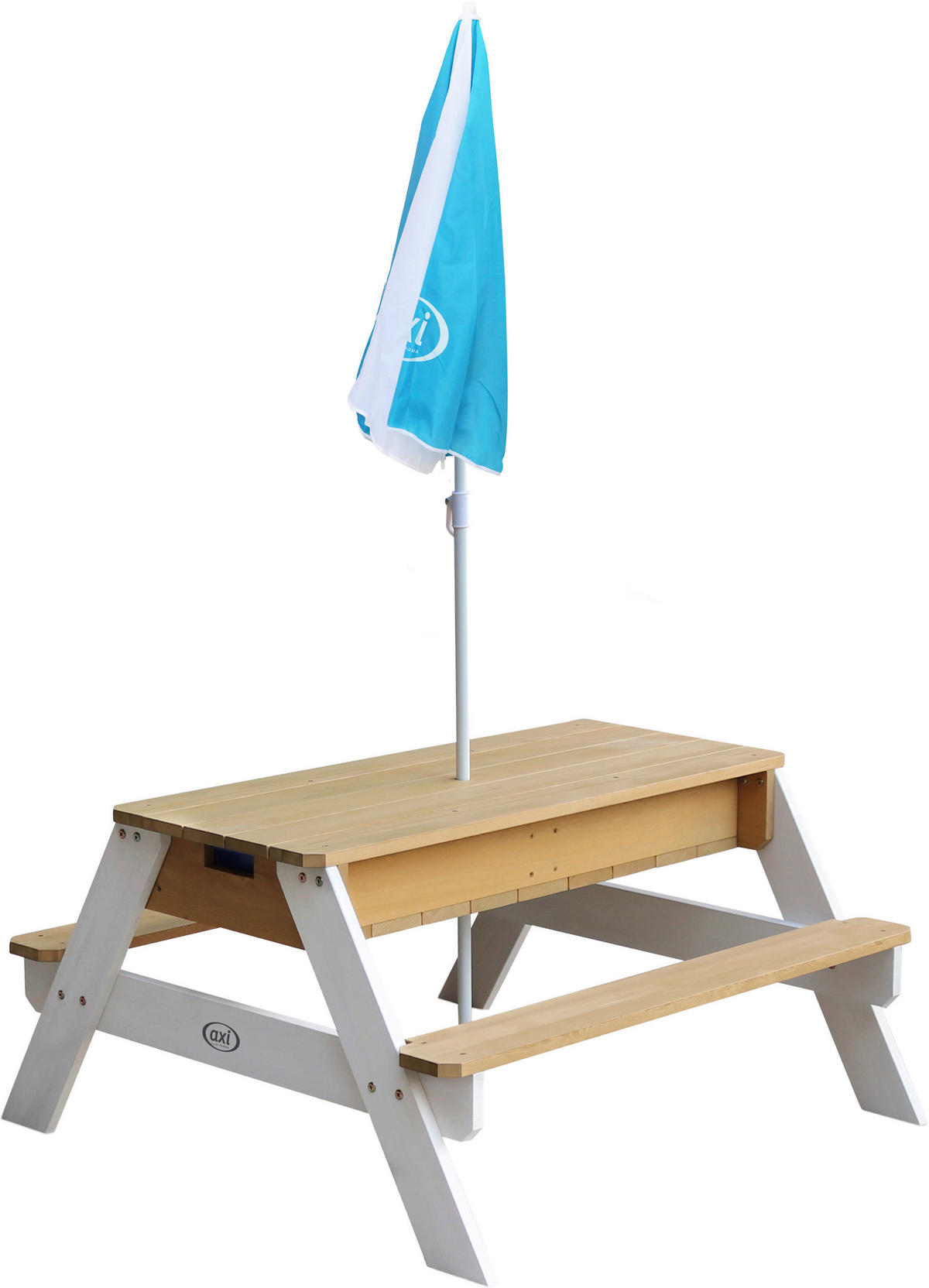 AXI Sand & Wassertisch Nick braun B/H/L: ca. 98x49x95 cm Nick - braun/blau (95,00/98,00/49,00cm) - AXI