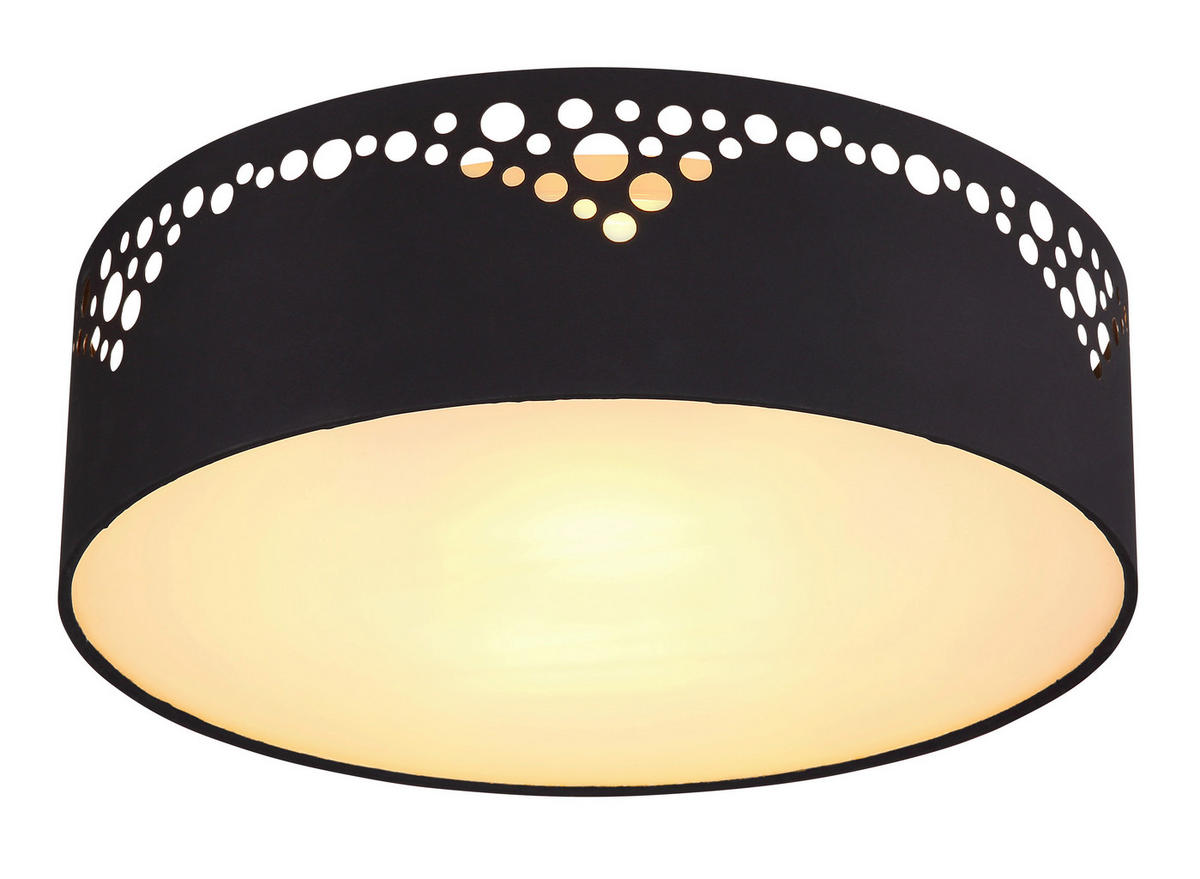 GLOBO Deckenleuchte weiß Opal Kunststoff Metall H/D: ca. 10x35 cm E27 2 Brennstellen INGEBORG - weiß/Opal (35,00/10,00cm) - GLOBO
