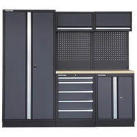 Werkstatteinrichtung Apollo schwarz B/H/L: ca. 228x200x46 cm Apollo - schwarz/anthrazit (46,00/228,00/200,00cm) - Feistos