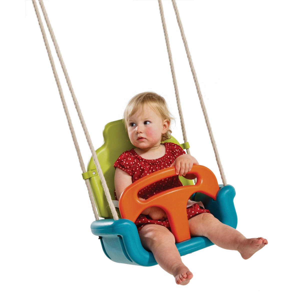 AXI Babyschaukelsitz limette B/H/L: ca. 46x46x30 cm Babyschaukelsitz - orange/limette (30,00/46,00/46,00cm) - AXI