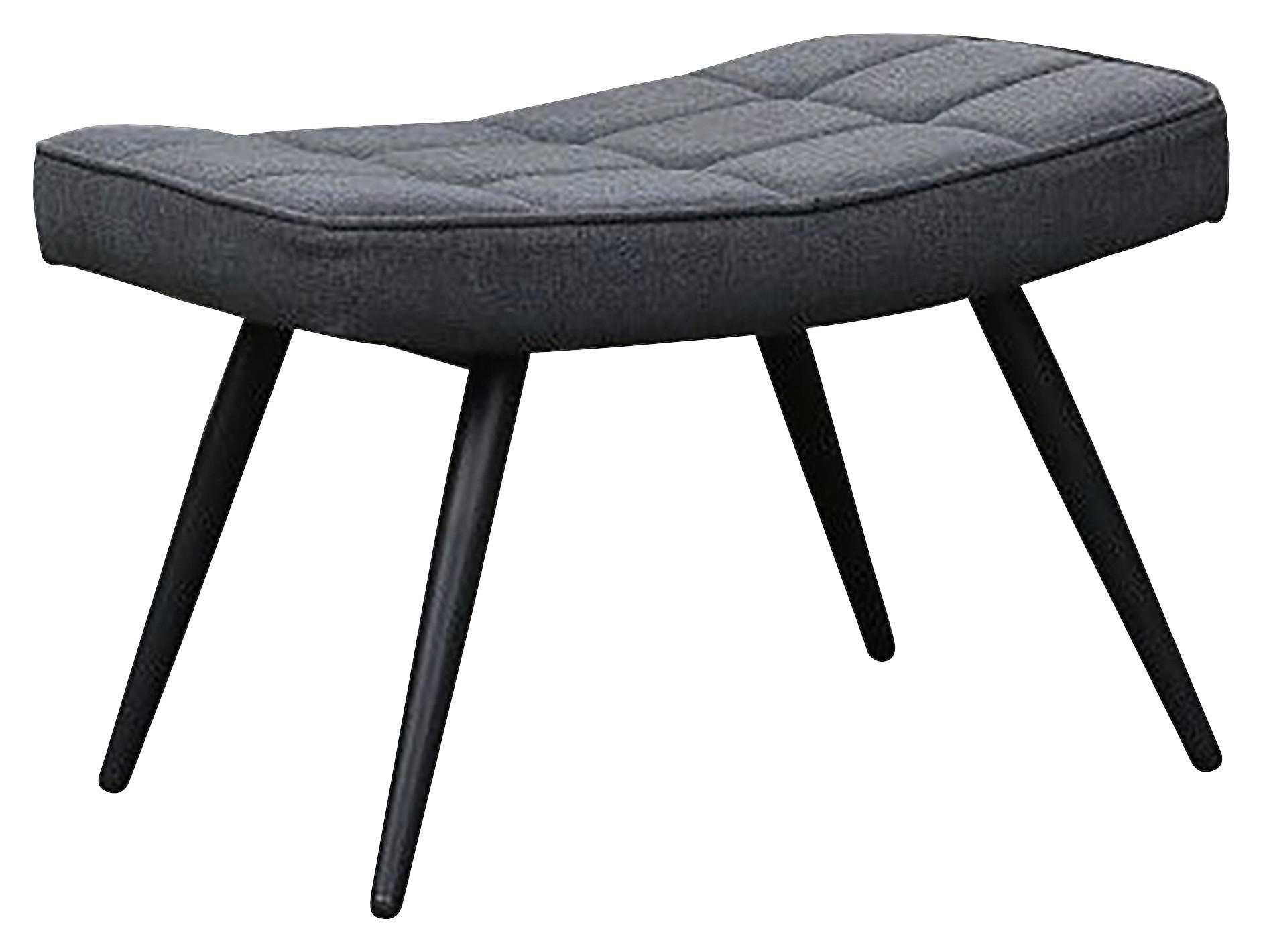 byLIVING Hocker UTA schwarz schwarz Stoff Metall B/H/T: ca. 60x39x41 cm UTA - schwarz (60,00/39,00/41,00cm) - byLIVING