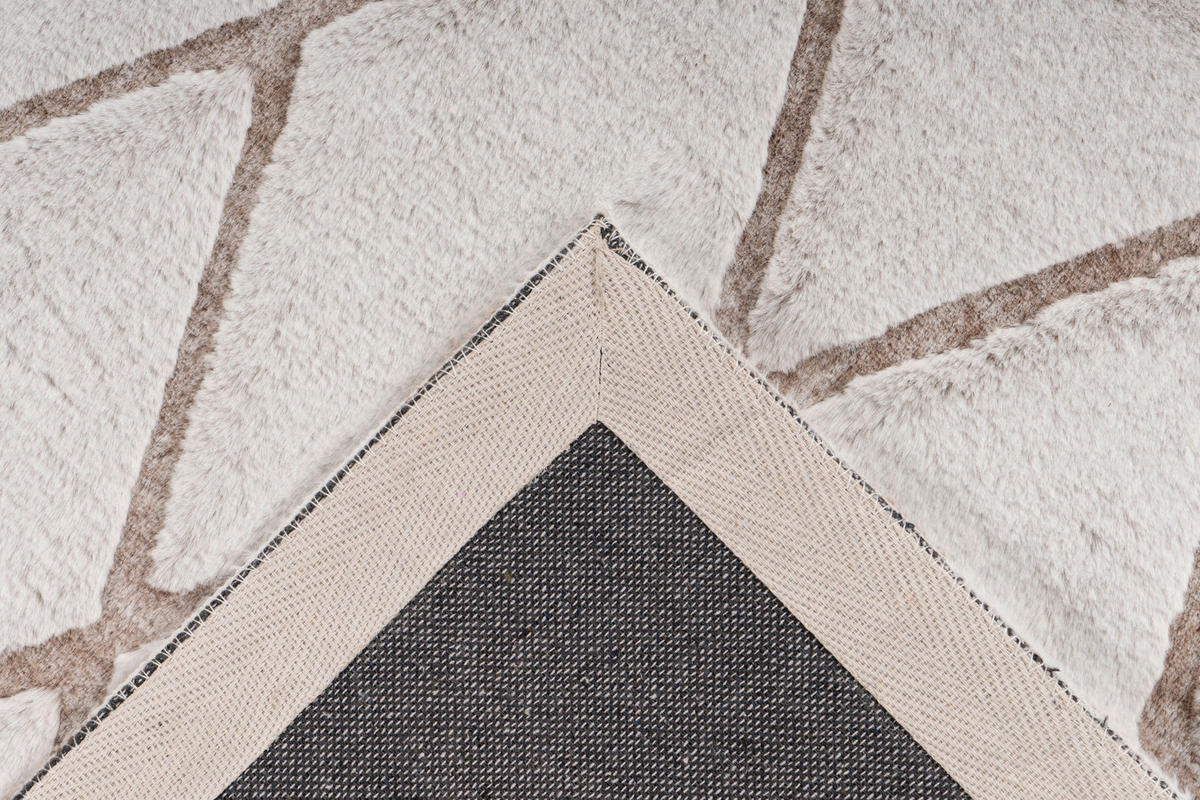 360Living Teppich Vivica weiß B/L: ca. 80x250 cm Vivica - weiß/taupe (80,00/250,00cm) - 360Living