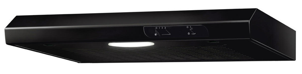 Respekta Dunstabzugshaube DH630SL schwarz Edelstahl B/H/T: ca. 60x7,8x47 cm DH630SL - schwarz (60,00/7,80/47,00cm) - Respekta