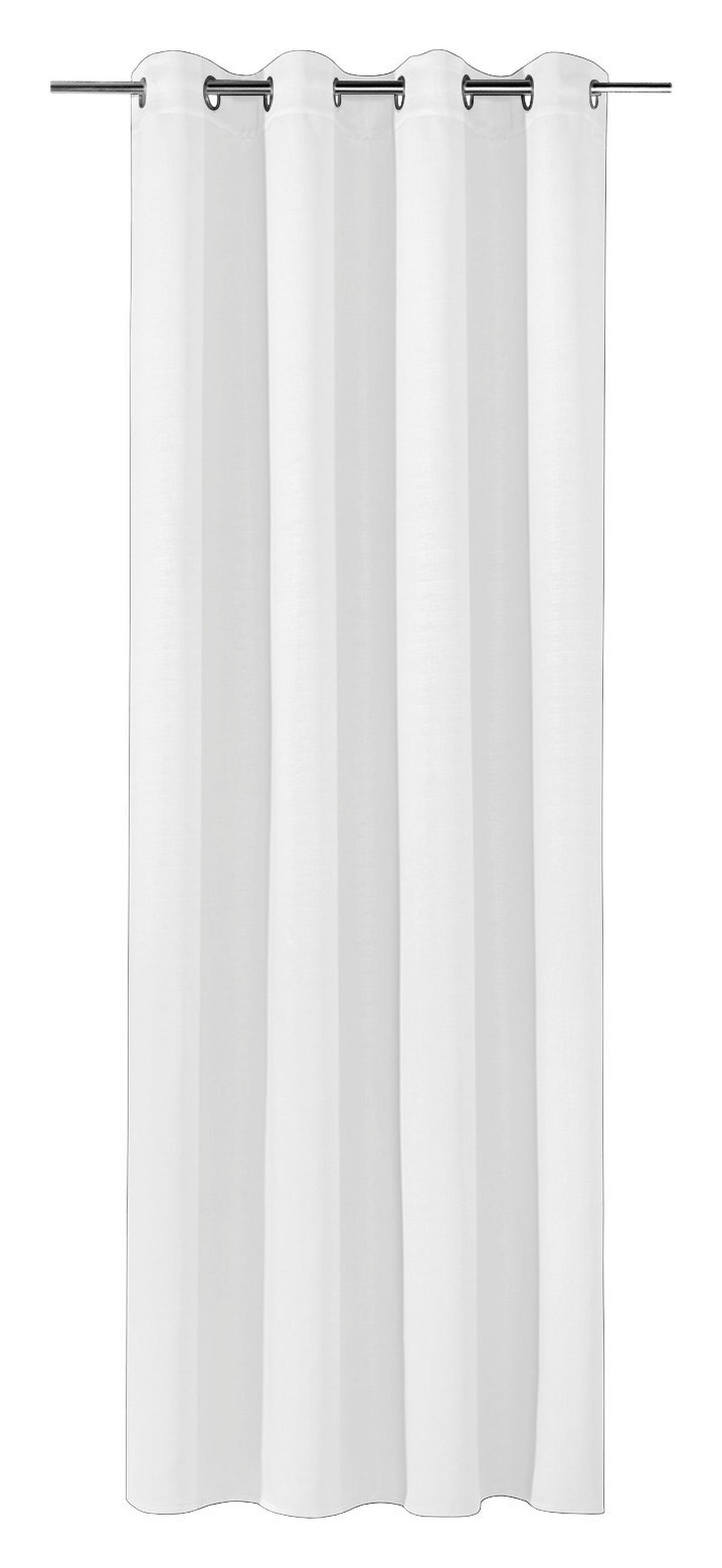 Ösenvorhang Freiburg weiß B/L: ca. 140x235 cm Freiburg - weiß (140,00/235,00cm) - Happy Home