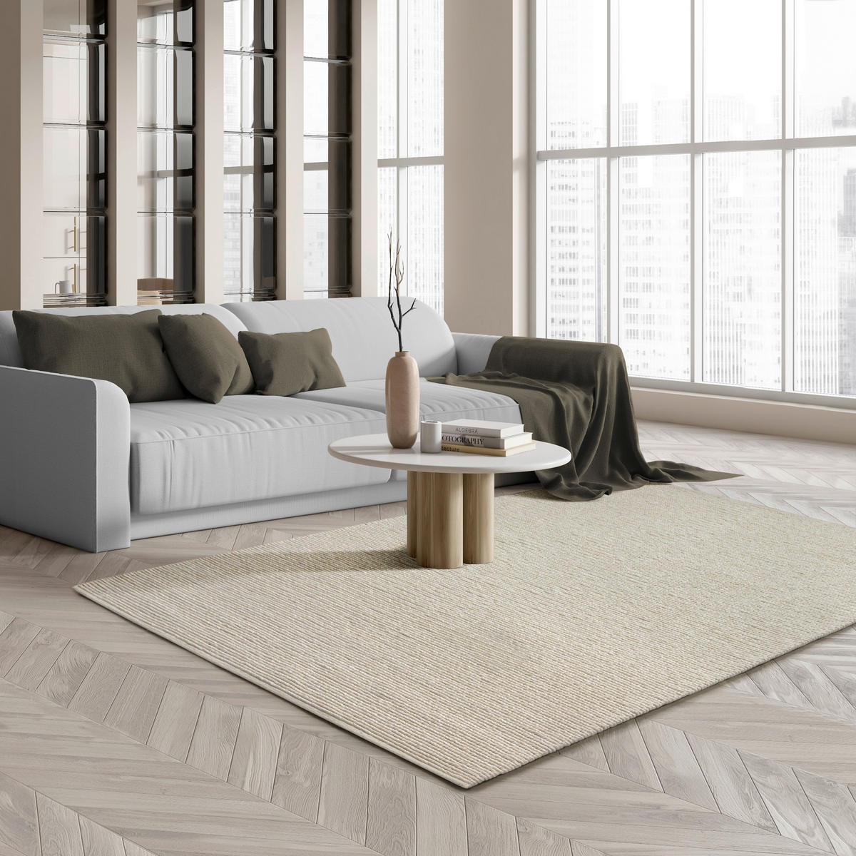 Merinos Teppich Copenhagen creme B/L: ca. 200x290 cm Copenhagen - creme (200,00/290,00cm) - Merinos