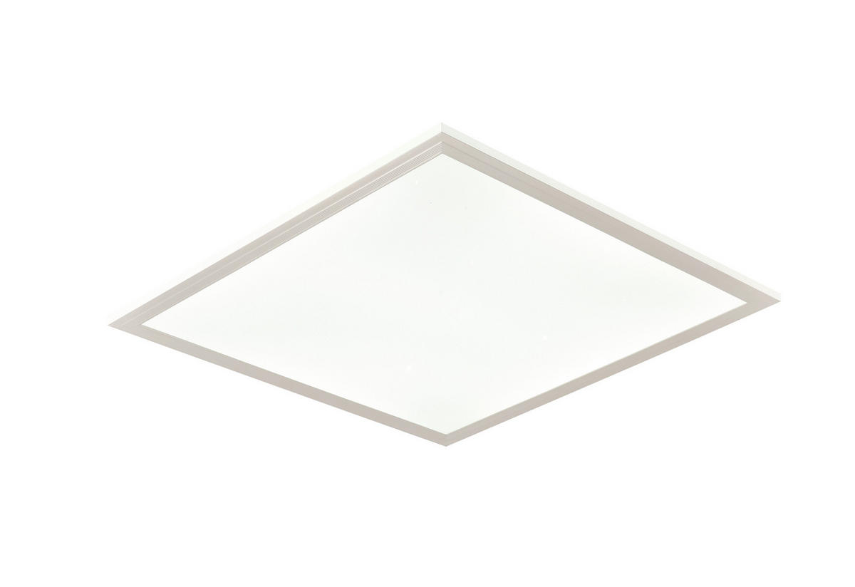 Deckenleuchte weiß Metall Kunststoff B/H/L: ca. 39,5x6,5x39,5 cm LED-Panel_Starry_Plan - weiß (39,50/39,50/6,50cm)