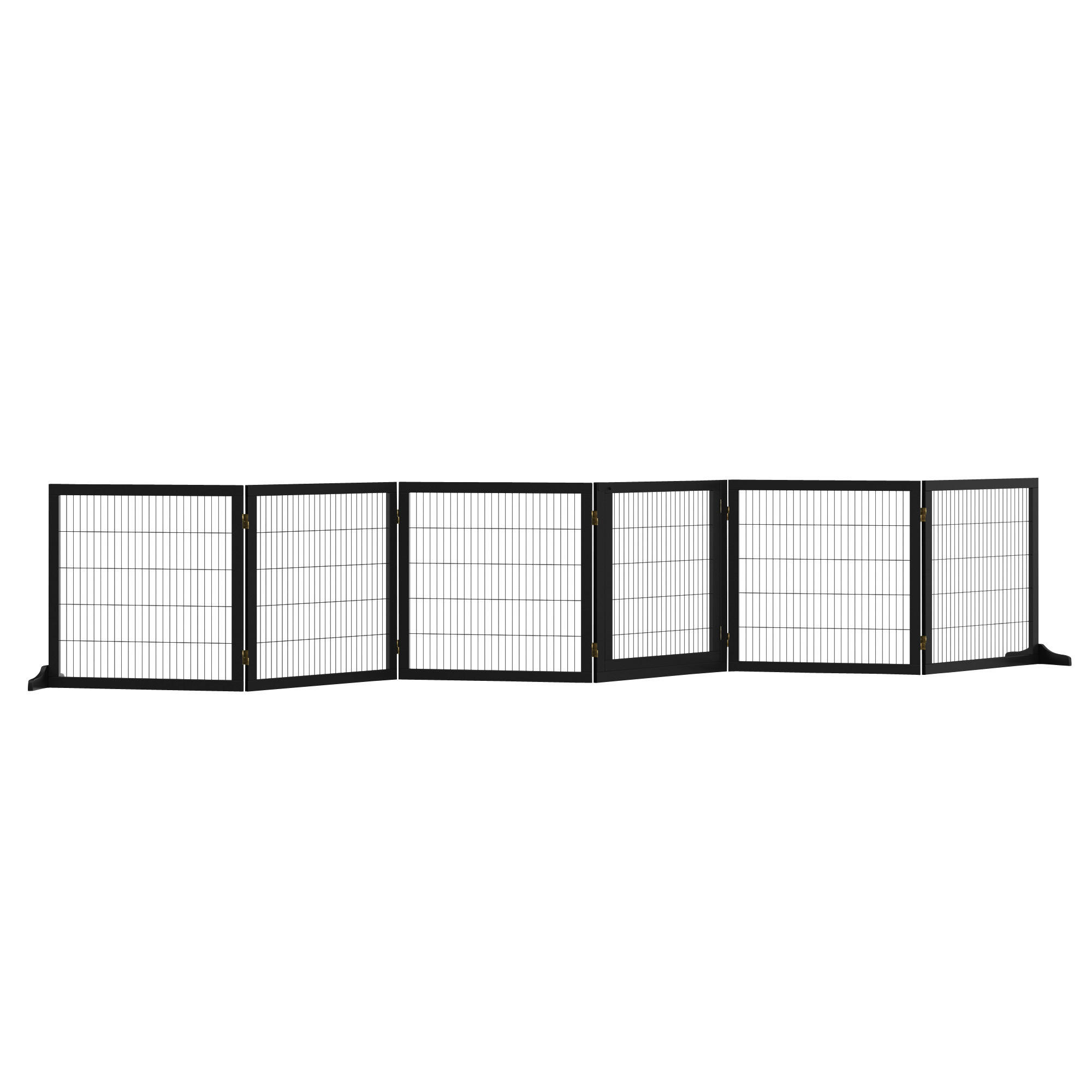 PawHut Schutzgitter schwarz Polypropylen B/H/L: ca. 36x432x70 cm Türschutzgitter - schwarz (70,00/36,00/432,00cm) - PawHut