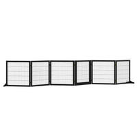 PawHut Schutzgitter schwarz Polypropylen B/H/L: ca. 36x432x70 cm Türschutzgitter - schwarz (70,00/36,00/432,00cm) - PawHut