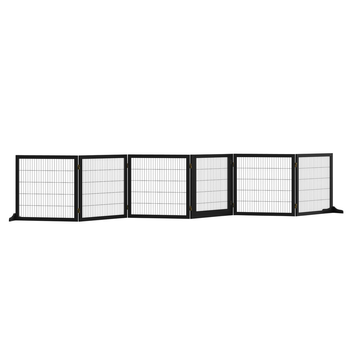 PawHut Schutzgitter schwarz Polypropylen B/H/L: ca. 36x432x70 cm Türschutzgitter - schwarz (70,00/36,00/432,00cm) - PawHut