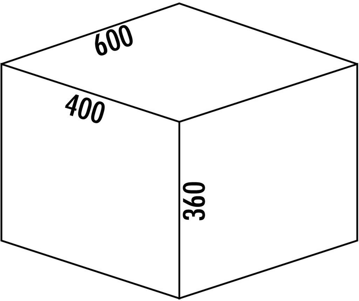 Naber Abfallsammler Coxbase1/600-3 grau Kunststoff B/H/T: ca. 60x36x40 cm Coxbase1/600-3 - grau (60,00/36,00/40,00cm) - Naber