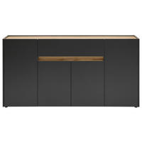 Sideboard City Eiche Wotan Nachbildung anthrazit B/H/T: ca. 170x84x40 cm City - Eiche/anthrazit (170,00/84,00/40,00cm)