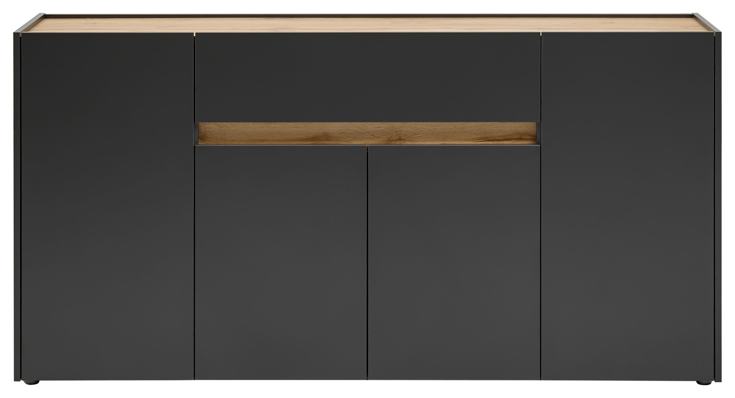 Sideboard City Eiche Wotan Nachbildung anthrazit B/H/T: ca. 170x84x40 cm