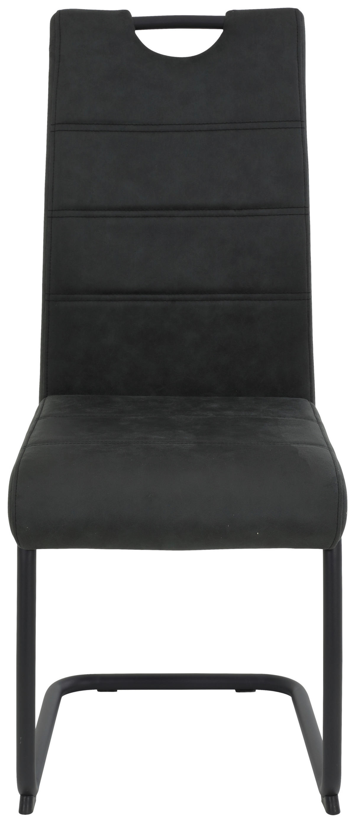 Schwingstuhl Dunja anthrazit Vintage Microfaser B/H/T: ca. 43x98x58 cm Dunja - schwarz/anthrazit (43,00/98,00/58,00cm)