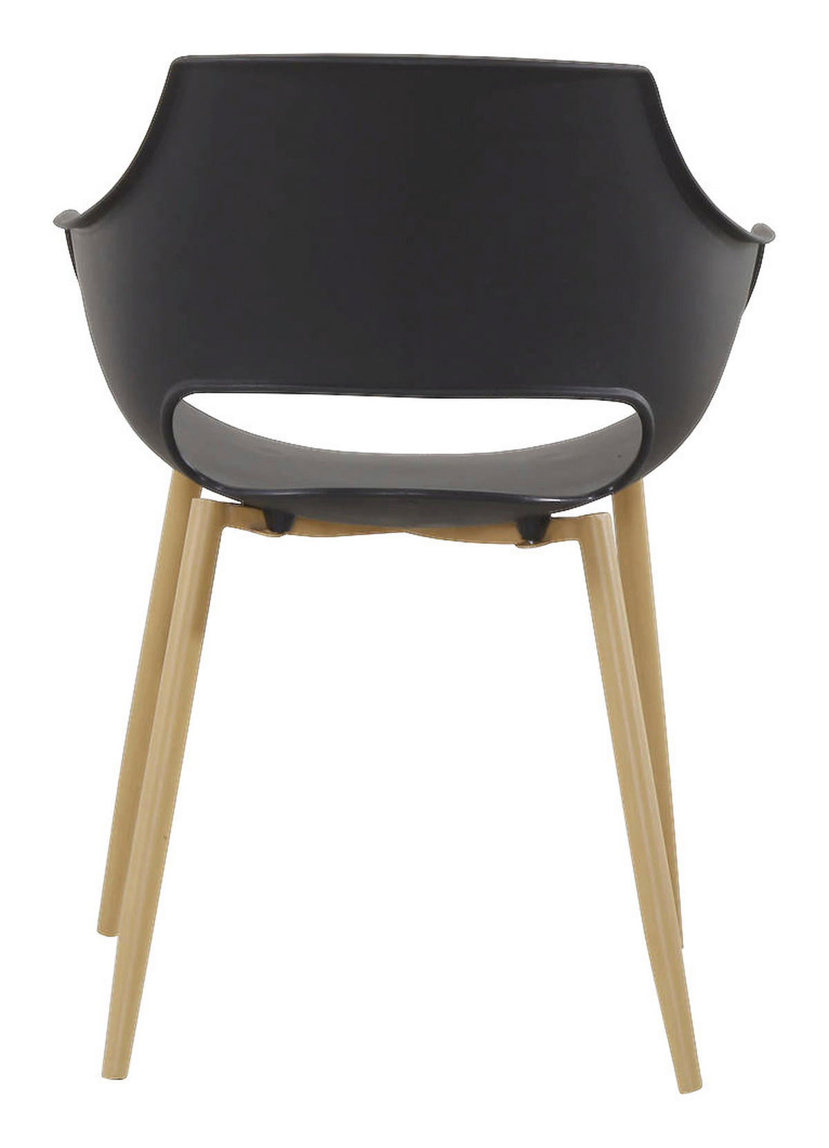 Stuhl Alice 100 2er schwarz Kunststoff B/H/T: ca. 59x85x58 cm Alice 100 2er - Eiche/schwarz (59,00/85,00/58,00cm) - 360 Living