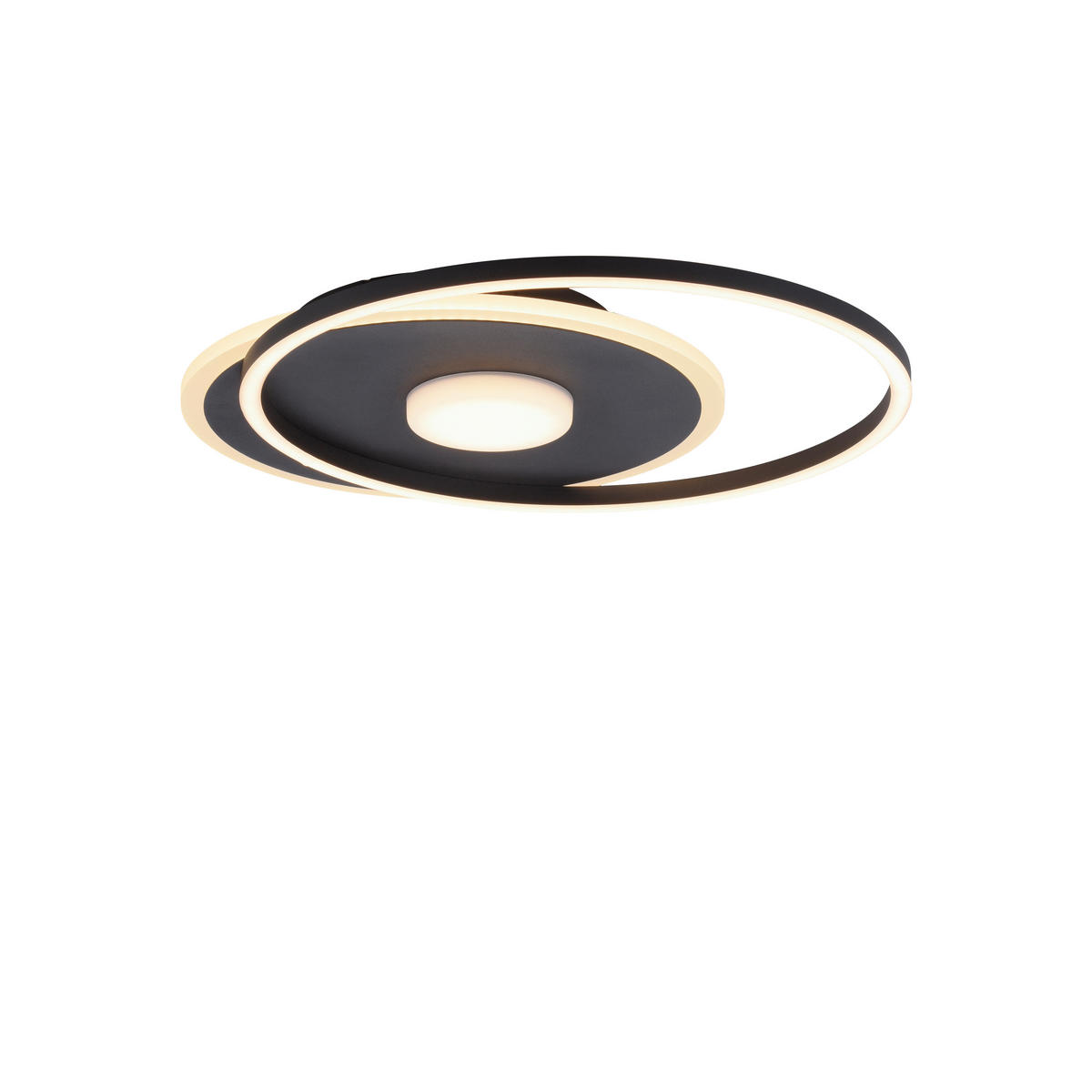 Just Light LED-Deckenleuchte DOMINO 15046-18 schwarz weiß Metall Kunststoff B/H/T: ca. 39,5x6,8x45 cm 1 Brennstellen DOMINO - weiß/schwarz (39,50/6,80/45,00cm) - Just Light