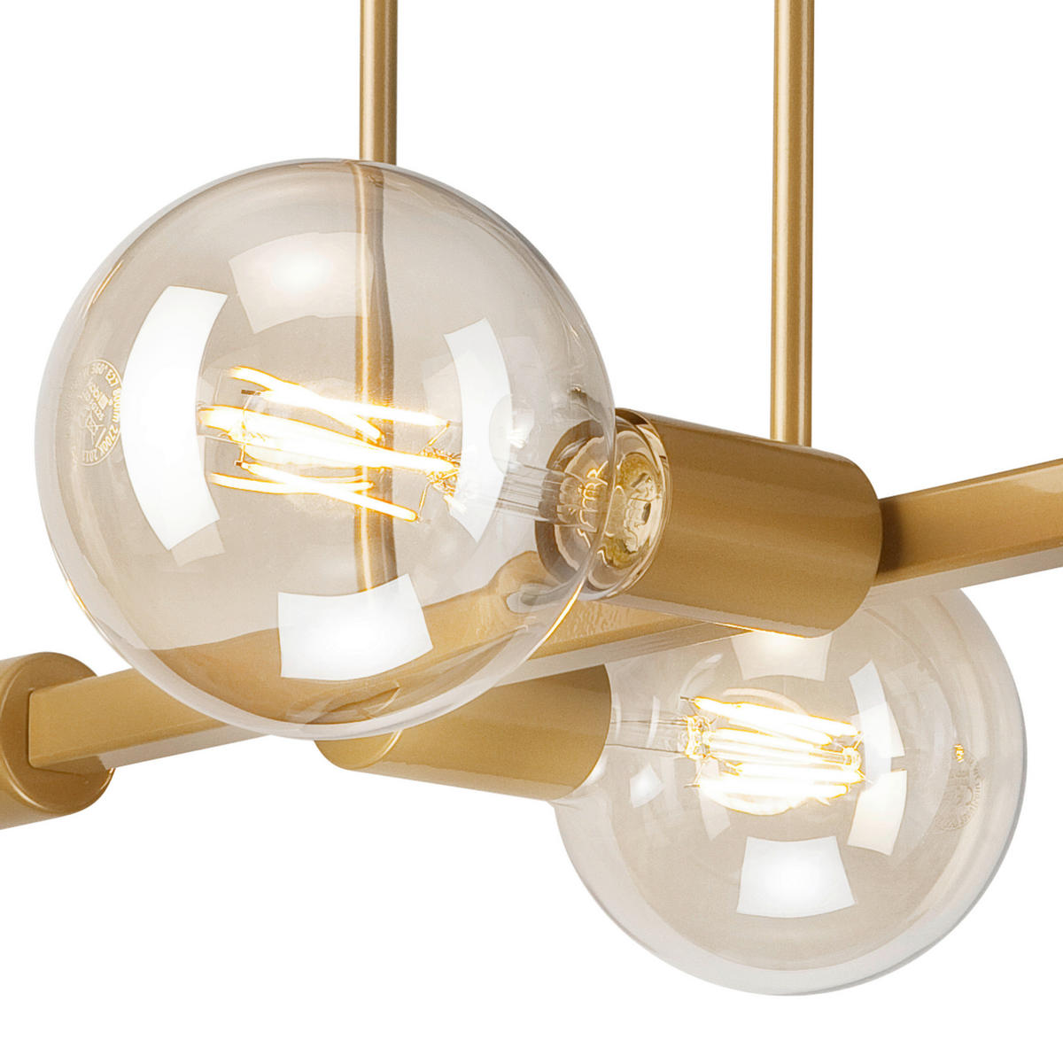 Lamkur Deckenleuchte gold Stahl B/H/L: ca. 53x32x53 cm E27 4 Brennstellen ASTRID - gold (53,00/53,00/32,00cm) - Lamkur