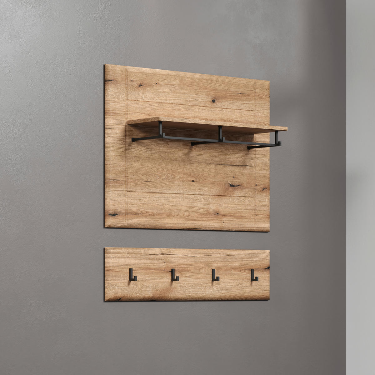 Garderobenpaneel Marlon Eiche Evoke Coast Nachbildung B/H/T: ca. 91x70x26 cm Marlon - Eiche (91,00/70,00/26,00cm)
