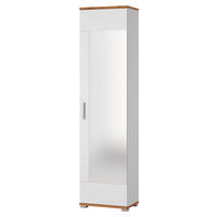Garderobenschrank Hola Eiche Wotan Nachbildung weiß Hochglanz B/H/T: ca. 50x199x34 cm Hola - Eiche/weiß (50,00/199,00/34,00cm)