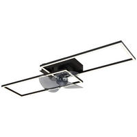 GLOBO Deckenventilator schwarz Opal B/H/T: ca. 30x15x90 cm max. 38 W TATJANA - schwarz/Opal (30,00/15,00/90,00cm) - GLOBO