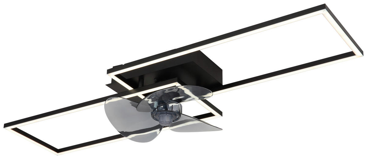 GLOBO Deckenventilator schwarz Opal B/H/T: ca. 30x15x90 cm max. 38 W TATJANA - schwarz/Opal (30,00/15,00/90,00cm) - GLOBO
