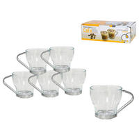 GERIMPORT Kaffeebecherset Crazy transparent Glas Crazy - transparent - GERIMPORT