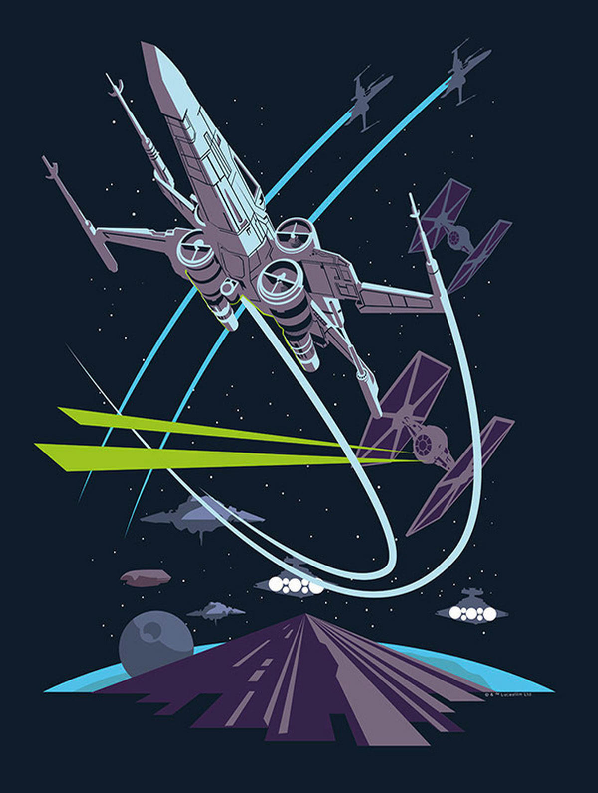 Komar Poster Star Wars Classic Vector X-Wing Star Wars B/L: ca. 30x40 cm Star Wars Classic Vector X-Wing - (30,00/40,00cm) - Komar