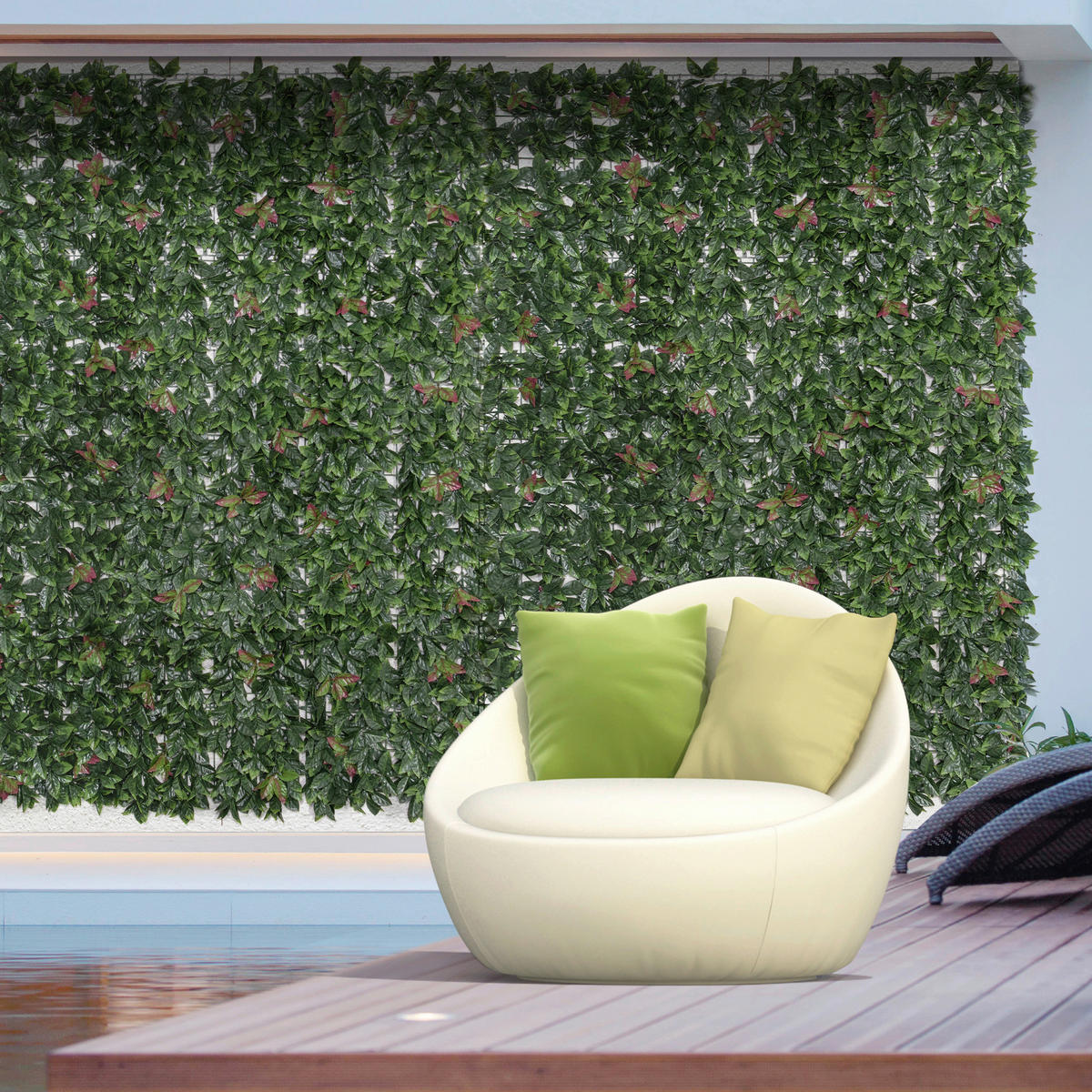 Outsunny Künstliche Hecke grün Kunststoff B/T/L: ca. 50x7x50 cm Künstliche_Hecke - grün (50,00/50,00cm) - Outsunny
