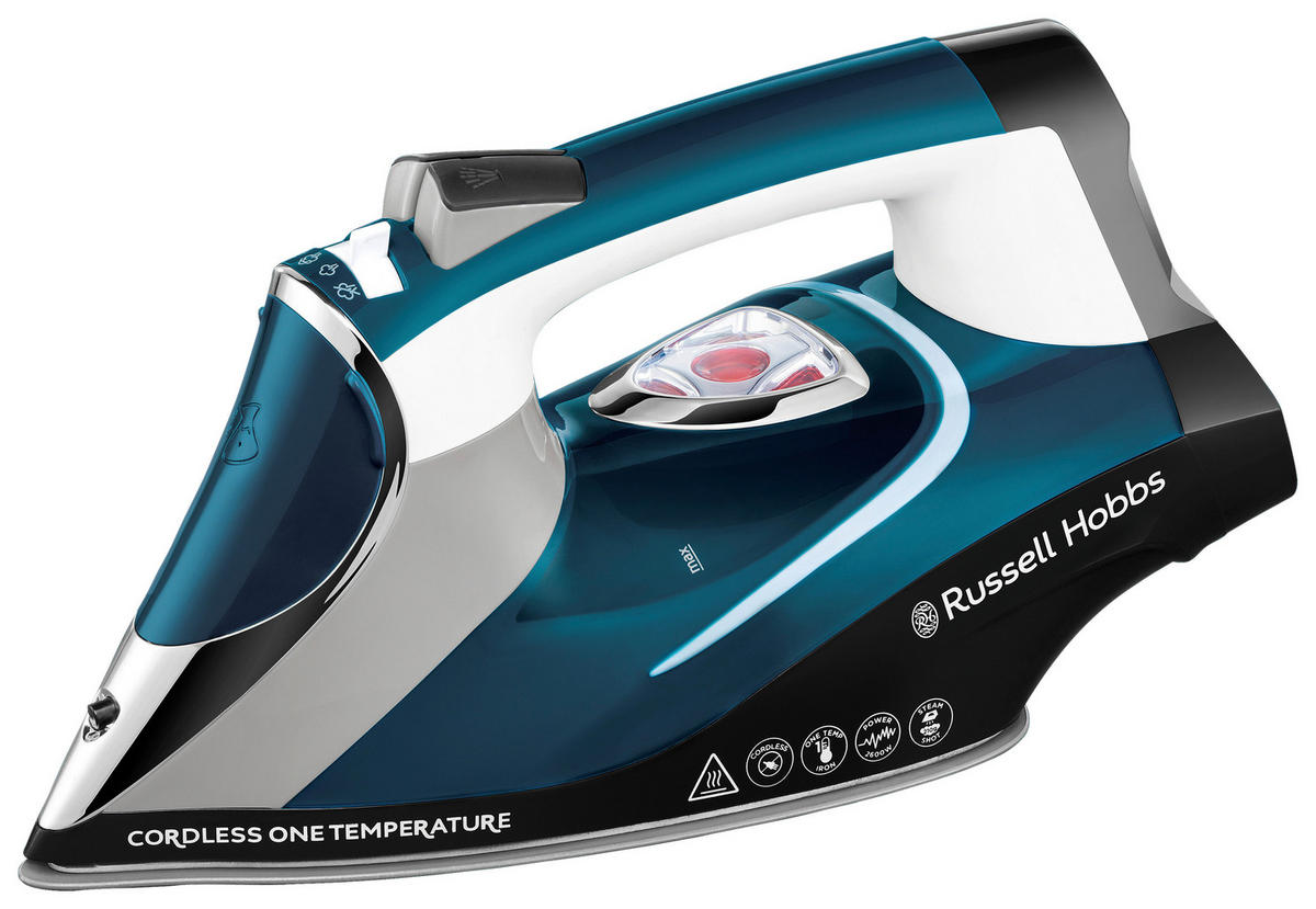 Russell Hobbs Dampfbügelautomat 26020-56 blau Kunststoff B/H/T: ca. 11x16x36 cm Cordless One - blau (11,00/16,00/36,00cm) - Russell Hobbs