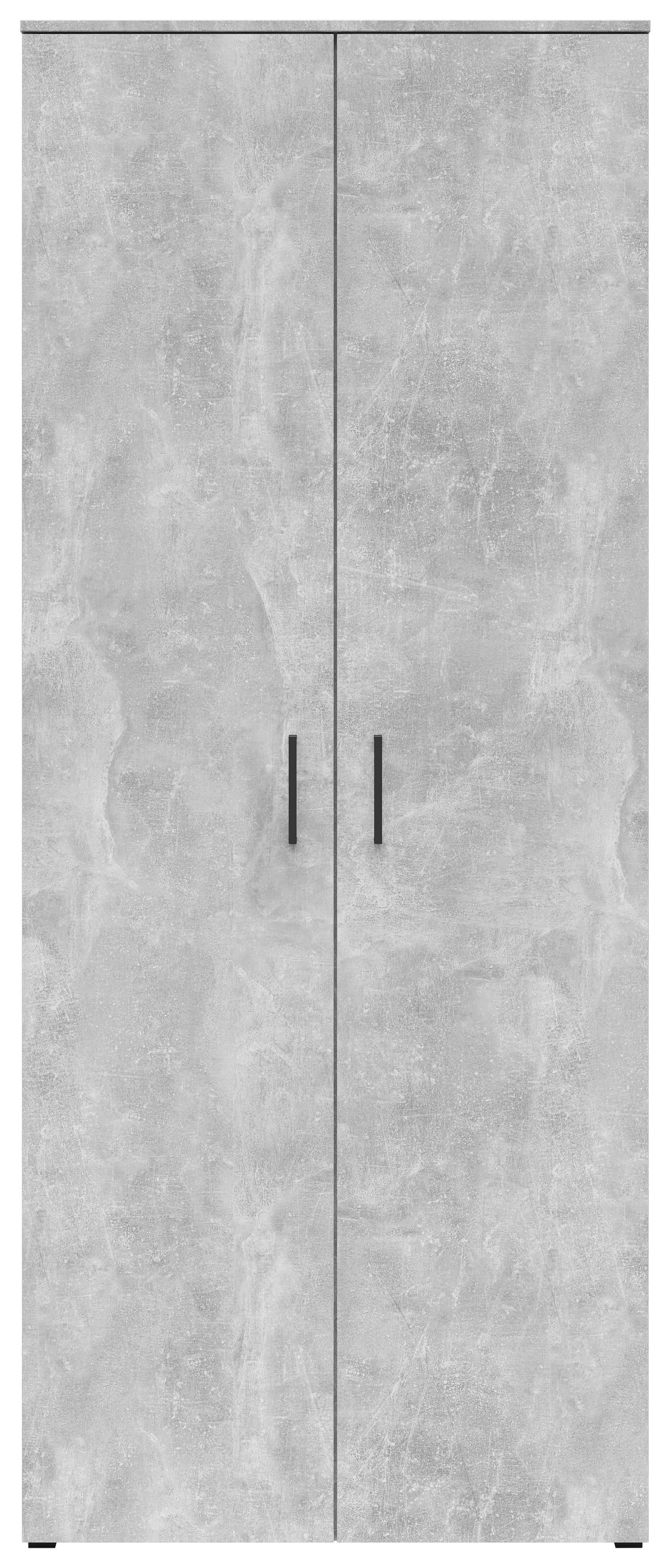 Schrank Multi-Stauraum Typ 38 Beton Optik B/H/T: ca. 80x195x40 cm Multi-Stauraum Typ 38 - Beton (80,00/195,00/40,00cm)