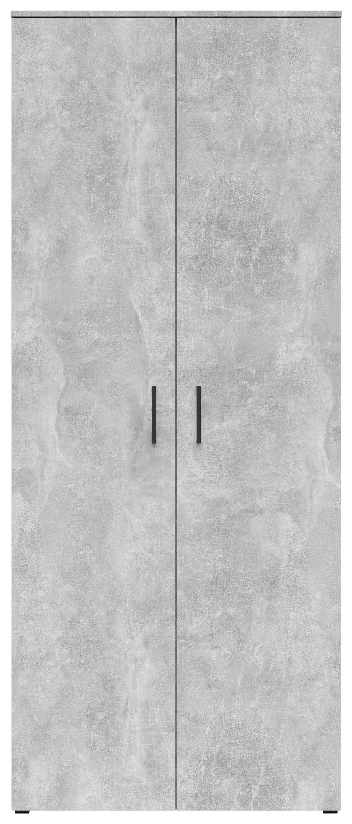 Schrank Multi-Stauraum Typ 38 Beton Optik B/H/T: ca. 80x195x40 cm Multi-Stauraum Typ 38 - Beton (80,00/195,00/40,00cm)