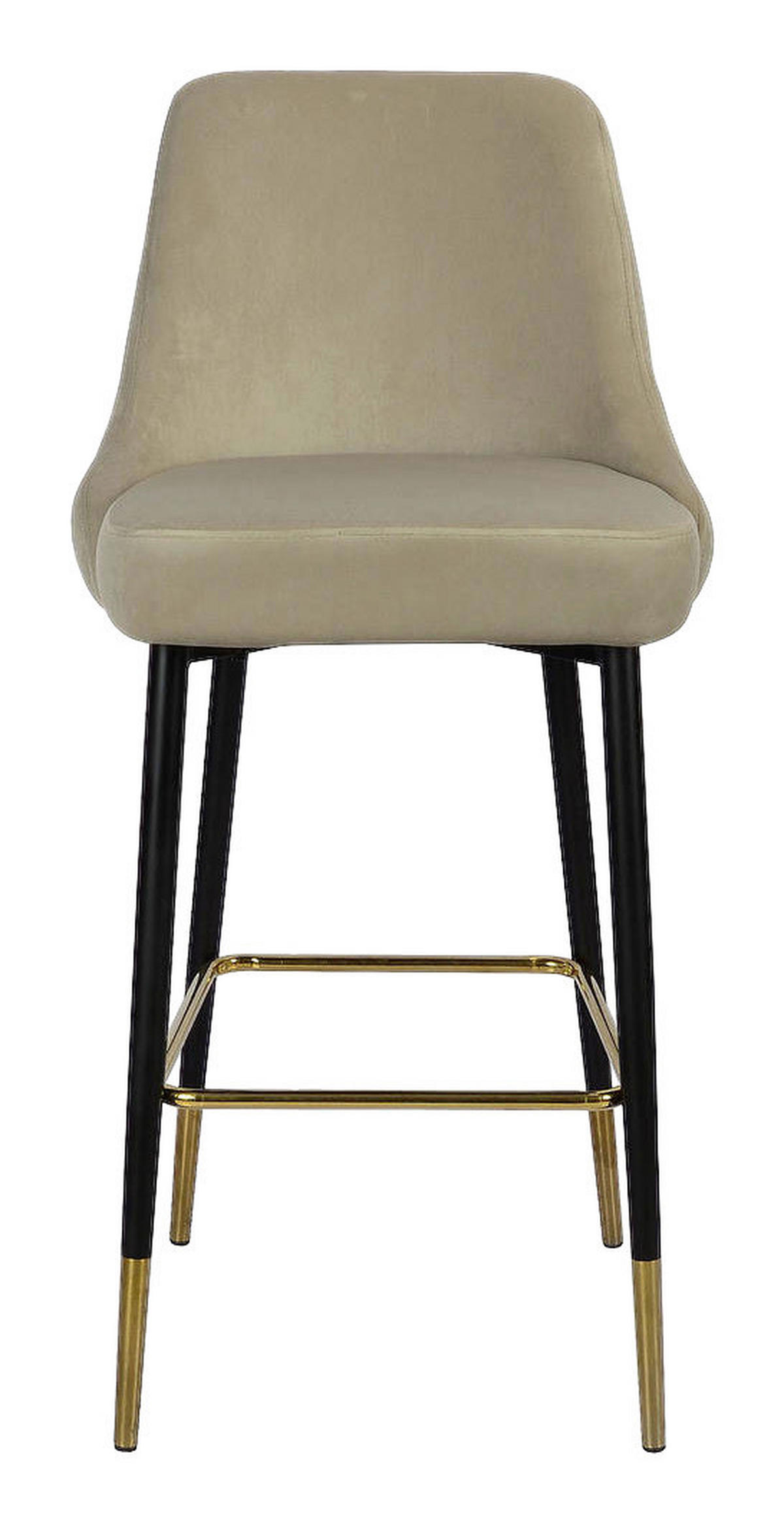 Barhocker Mojo 101 taupe Microfaser B/H/T: ca. 53x110x57 cm Mojo 101 - schwarz/taupe (53,00/110,00/57,00cm) - 360 Living
