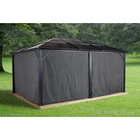 Sojag Pavillon-Vorhang-Set Meridien grau Polyester Meridien - grau - Sojag