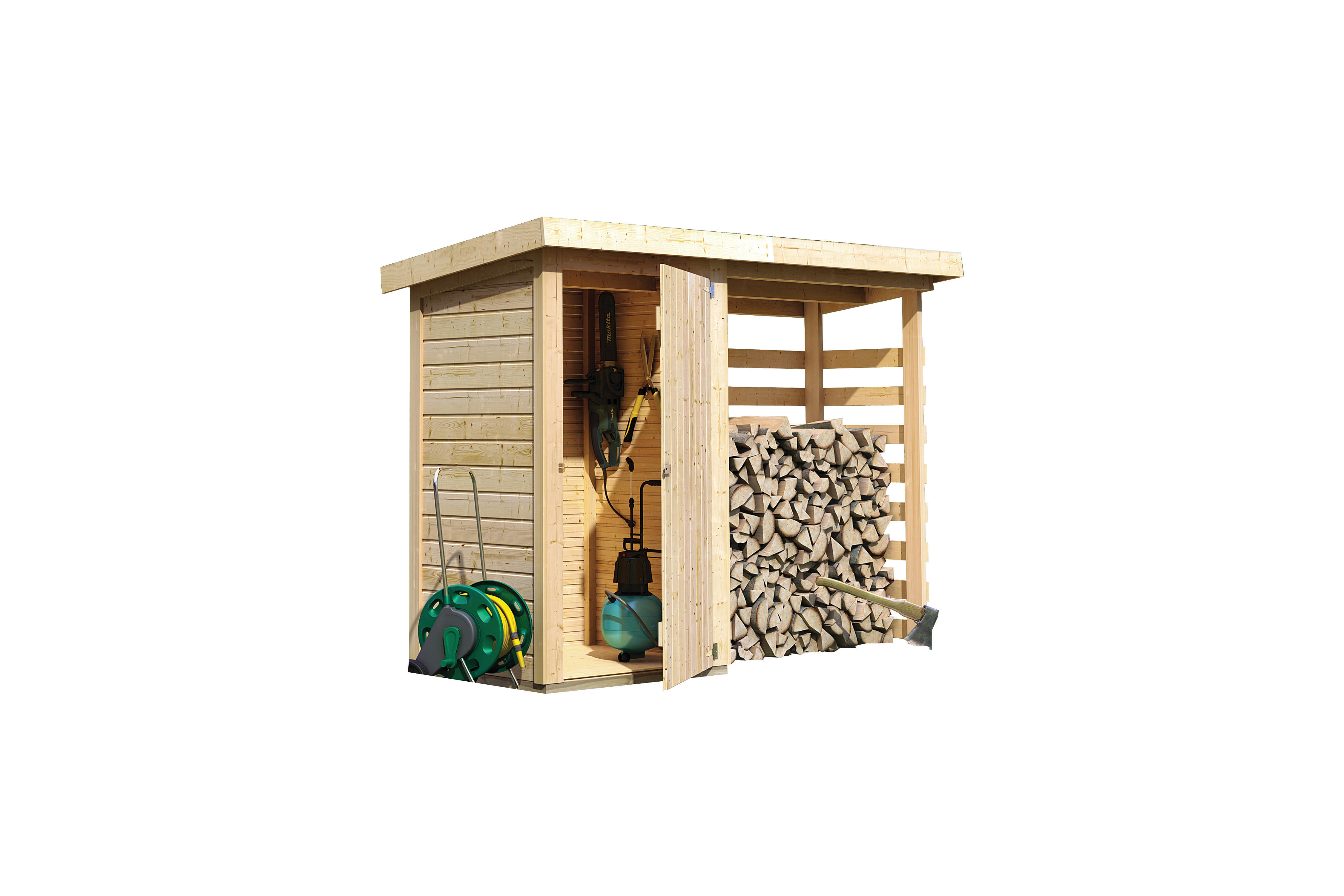 Karibu Gartenhaus Garry B/H/T: ca. 260x197x92 cm Garry - natur (260,00/197,00/92,00cm) - Karibu