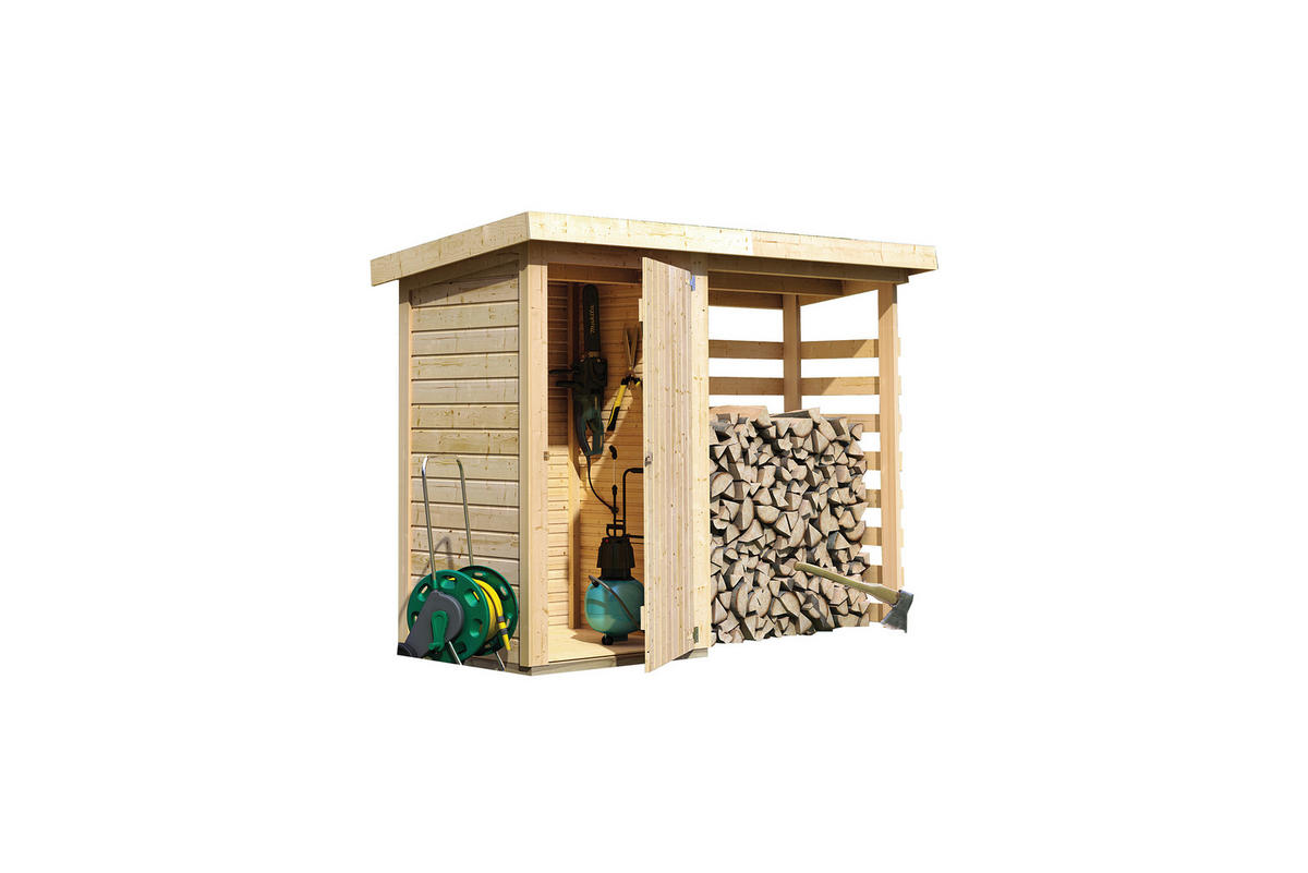 Karibu Gartenhaus Garry B/H/T: ca. 260x197x92 cm Garry - natur (260,00/197,00/92,00cm) - Karibu