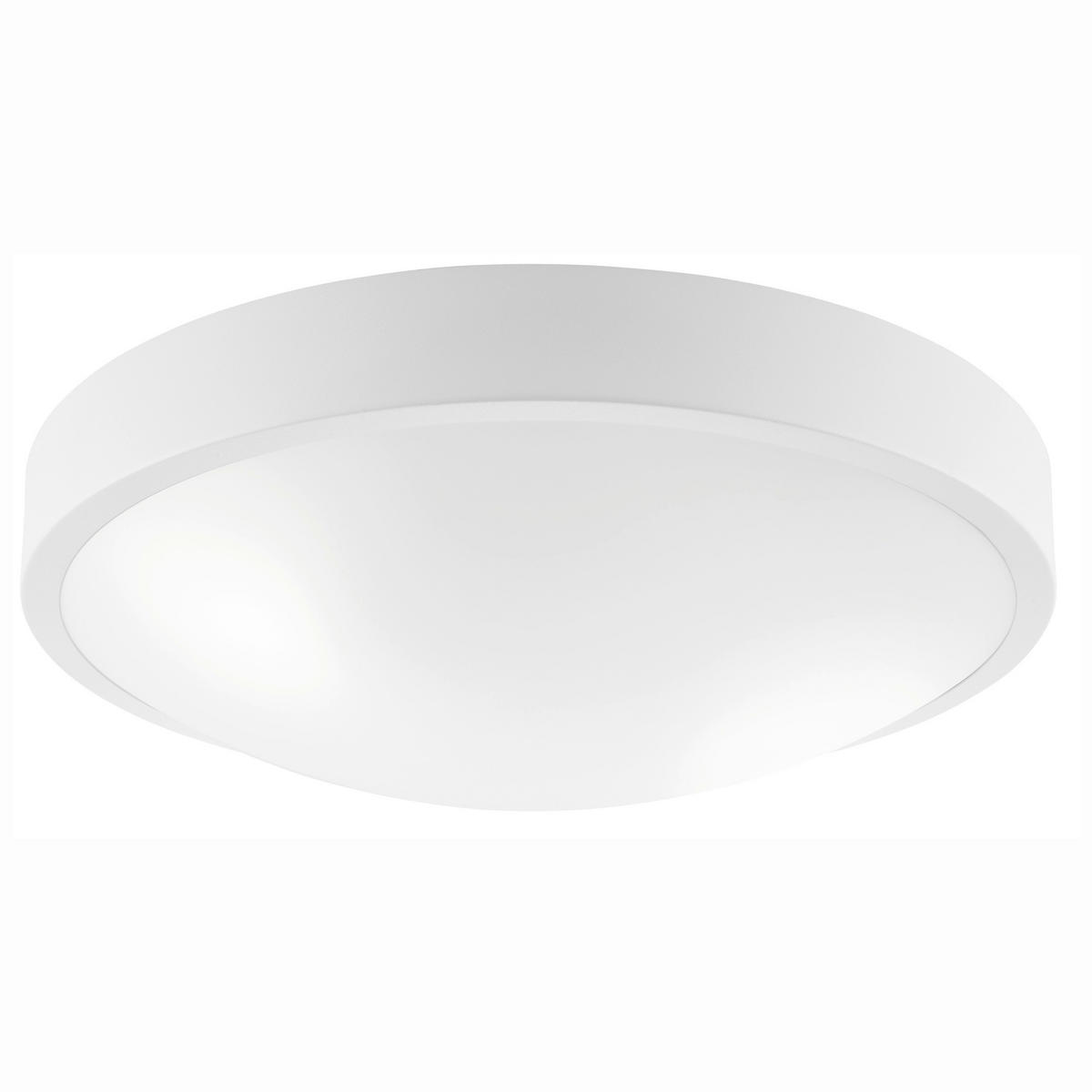 Lamkur Deckenleuchte weiß Stahl Glas B/H/L: ca. 37x8x37 cm E27 2 Brennstellen JONAS - weiß (37,00/37,00/8,00cm) - Lamkur