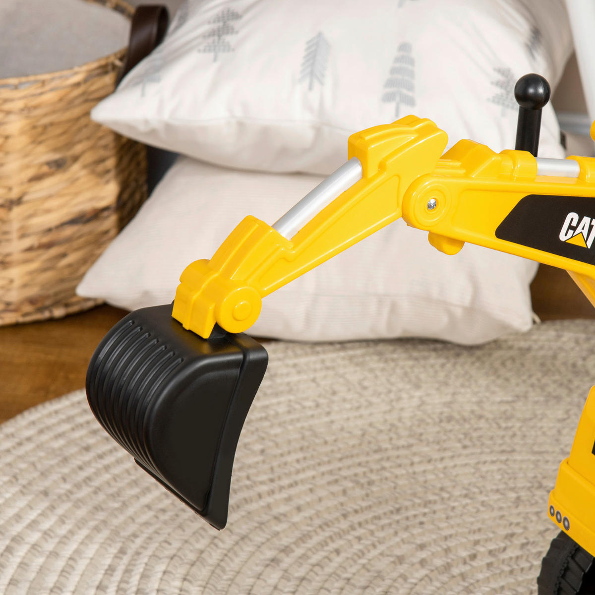 HOMCOM Kinder-Fahrzeug gelb B/H/L: ca. 27,5x85x47,5 cm Sitzbagger - gelb (47,50/27,50/85,00cm) - HOMCOM