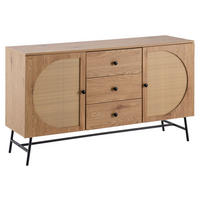 Sideboard natur Eiche Optik B/H/T: ca. 140x80x40 cm Sideboard - natur (140,00/80,00/40,00cm) - Wohnling