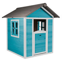 AXI Spielhaus Lodge blau B/H/T: ca. 111x133x135 cm Lodge - blau/weiß (111,00/133,00/135,00cm) - AXI