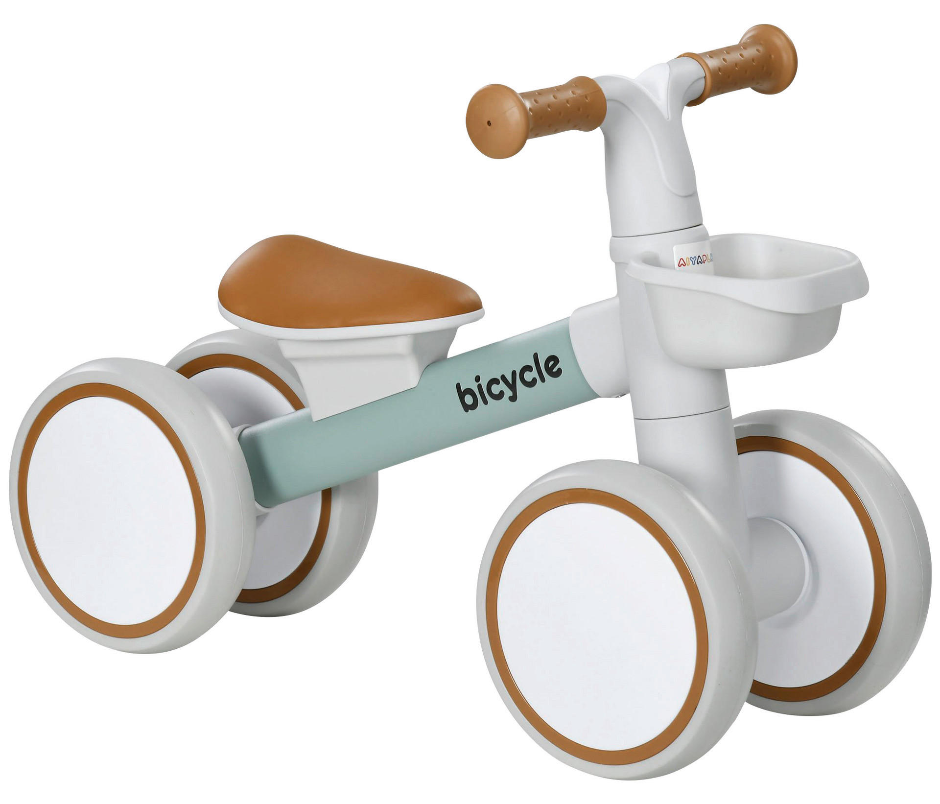 AIYAPLAY Kinderlaufrad weiß B/H/L: ca. 27x39x56 cm Kinderlaufrad - weiß/grün (56,00/27,00/39,00cm) - AIYAPLAY