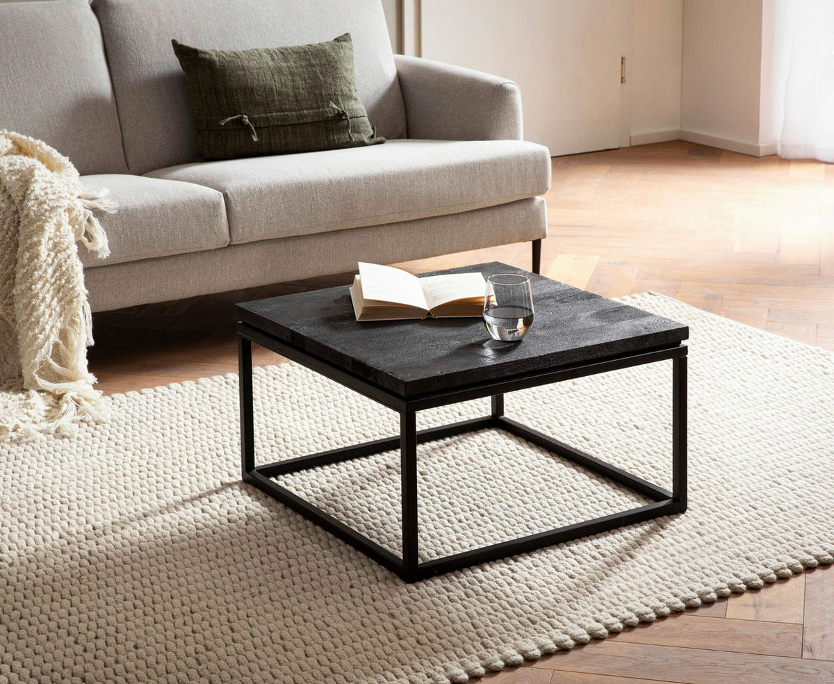 Couchtisch schwarz B/H/T: ca. 60x35x60 cm Couchtisch - schwarz (60,00/35,00/60,00cm) - Wohnling
