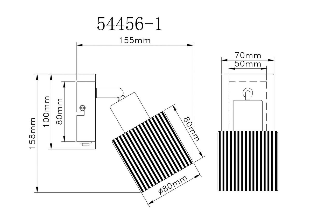GLOBO Strahler schwarz Chrom Glas Metall B/H/L: ca. 10x14x13 cm E14 1 Brennstellen Strahler-Villegas - schwarz/Chrom (13,00/10,00/14,00cm) - GLOBO